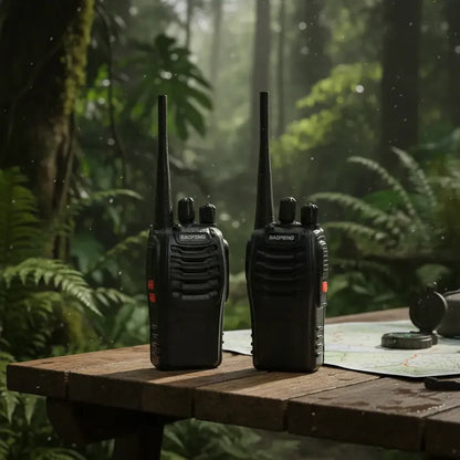 Walkie Talkie Baofeng 888-s Kit 2 Radios 16 Canales Negro