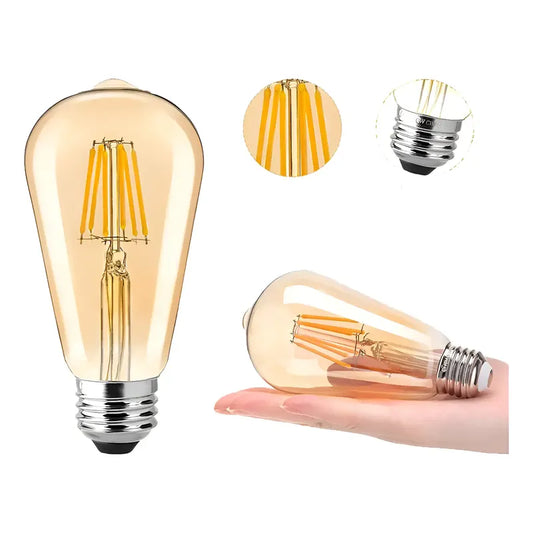 Ampolleta Retro Led Vintage Luz Cálida Guirnalda Amarillo