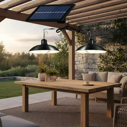 Lampara Led Solar Colgante 120º Con Control 120w 1 Unidad Negro
