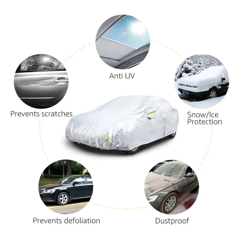 Carpa Funda Cubre Auto Premium Impermeable Gris L