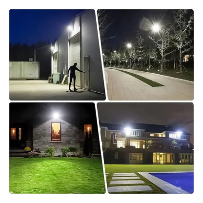 Foco Reflector Proyector Electrico Led 400w Impermeable 6500k Luz Fria Blanca Carcasa Negra Alta Potencia Ideal
