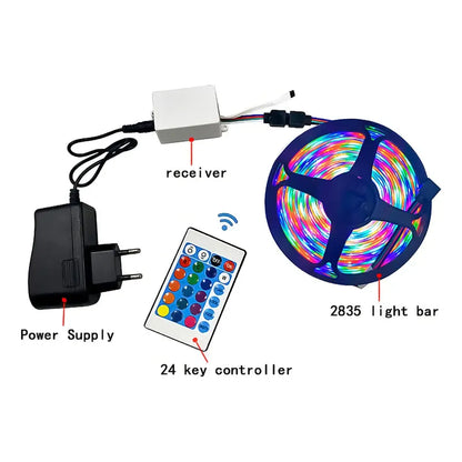 Tira De Luces Spin Led 5mts/300rgb 3528 Todo Los Colores 5m Ip65 Todos Los Colores