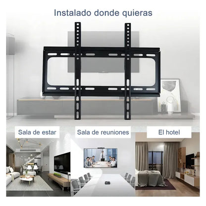 Soporte Fijo De Pared Para Tv De 26 A 63  Con Capacidad De 50 Kg Negro