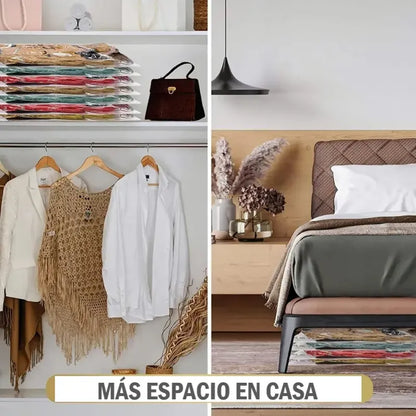 Bolsas Al Vacio Comprimir Ropa Ahorra Espacio 60x80 Pack 24