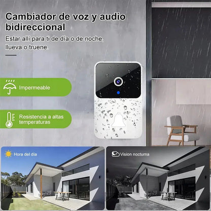 Figoimport Timbre Camara Wifi Seguridad Video Portero Inalámbrico Smart Herramientas Y Mejoras Del Hogar Figo Store Blanco