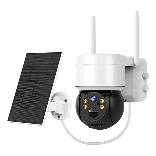 Cámara Domo Exterior Lylu 5g Solar Inalámbrica Full Hd 1080p 360° Visión Nocturna Blanco