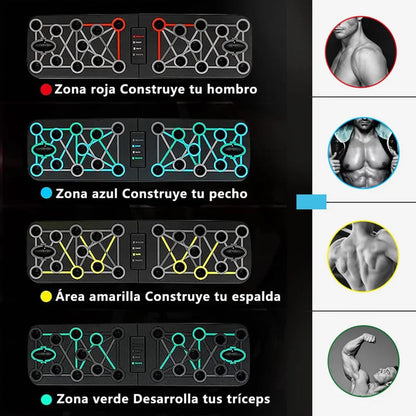 Barra Multifuncional Para Flexiones Y Dominadas Calistenia Negro