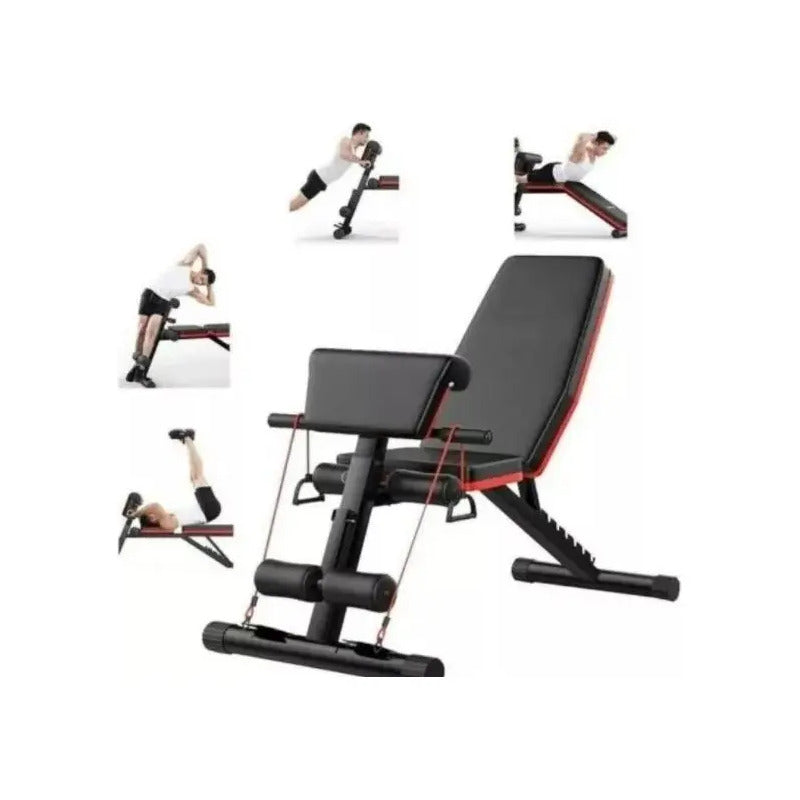 Silla Multifuncion Banca Para Hacer Abdominales Ejercicio A2 Negro