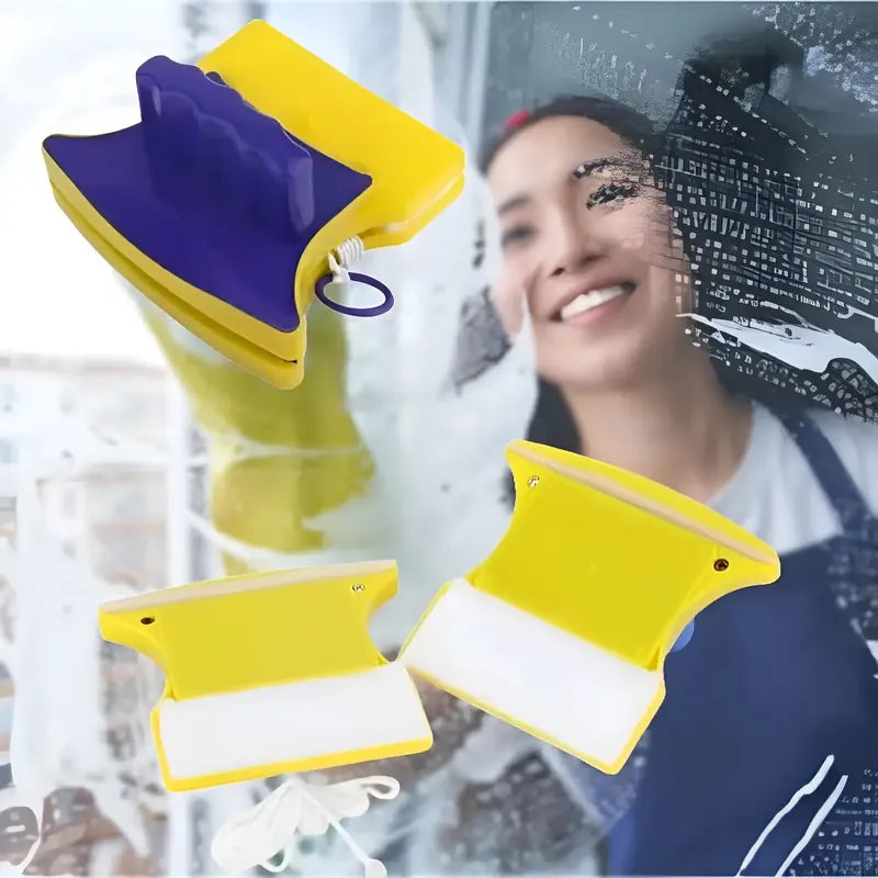 Pack X2 Limpia Vidrios Magnéticos Limpiador De Ventanas