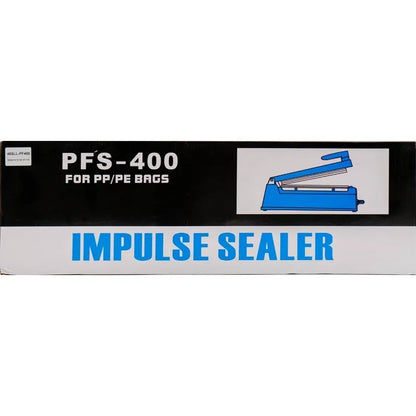 Selladora De Bolsas De Impulso Manual 40 Cm Con Regulador De Potencia Y 8 Niveles Azul