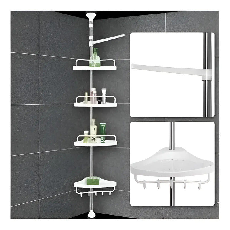 Organizador Esquinero Ducha Multiuso 4 Pisos Ajustable D