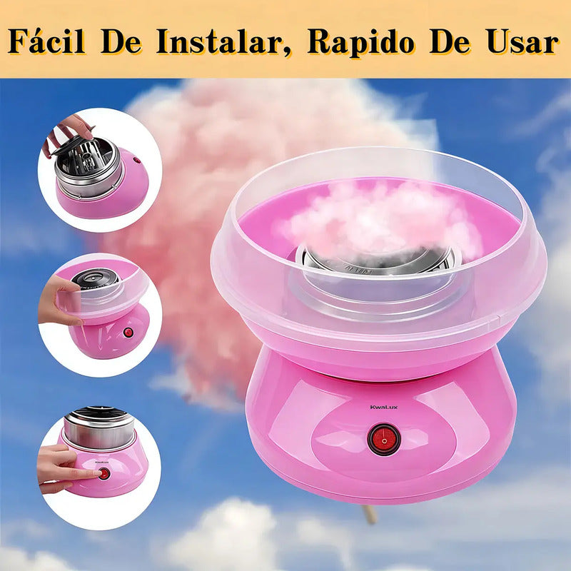 Máquina De Algodón De Azúcar Eléctrica Figoimport Rosa De 500w Para Postres