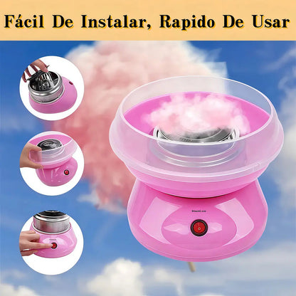 Máquina De Algodón De Azúcar Eléctrica Figoimport Rosa De 500w Para Postres