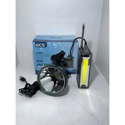 Foco Led Gcs 1800w Azul Largo Alcance 500m Resistente Agua Recargable Azul