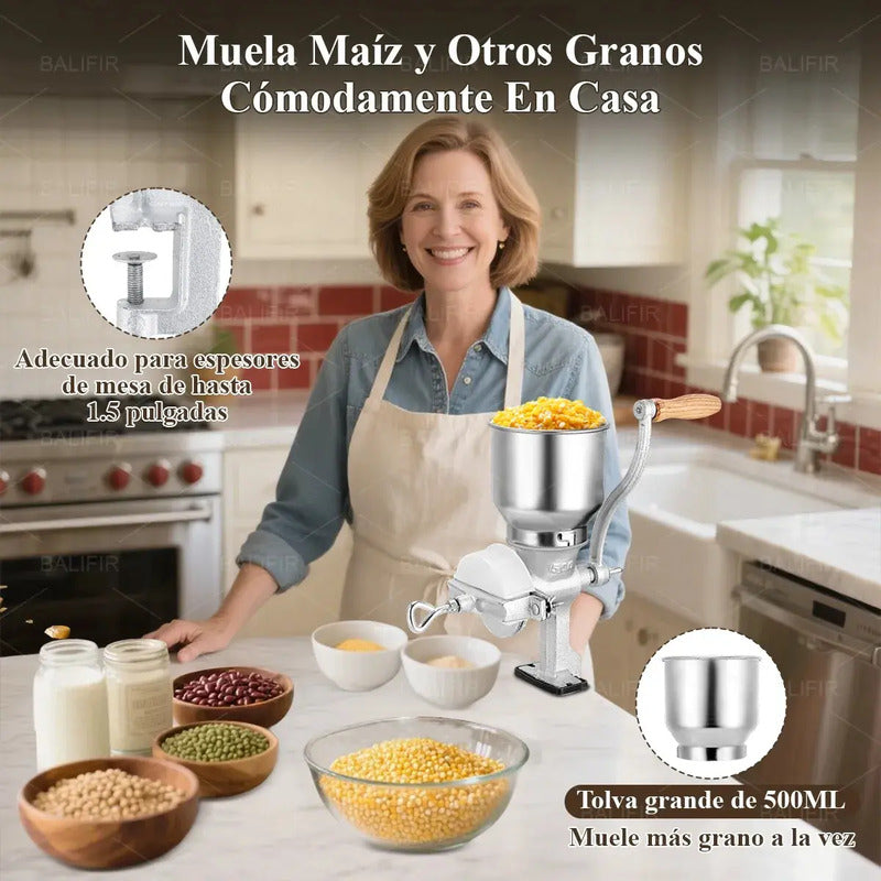 Molino Moledor Manual Metálico Choclo Maiz Metal