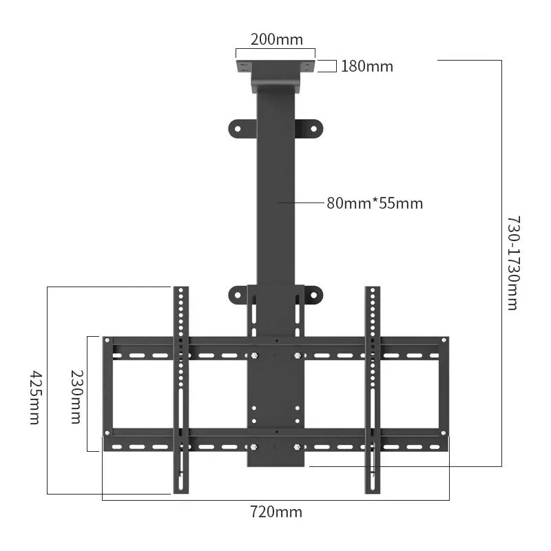 Soporte Tv De Techo Ajustable E Inclinable 32-70  68kg Negro