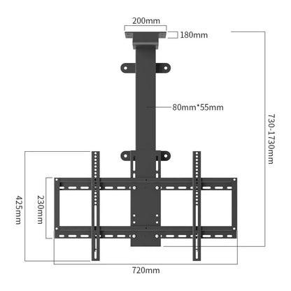 Soporte Tv De Techo Ajustable E Inclinable 32-70  68kg Negro