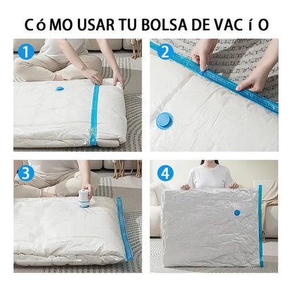 Bolsas Al Vacio Comprimir Ropa Ahorra Espacio 80x130 Pack 6