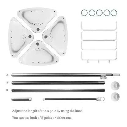 Esquinero Baño Metalico Multiuso Estantes 4 Repisas Blanco