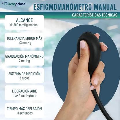 Toma Presion Aneroide Esfingomanometro + Oximetro Negro