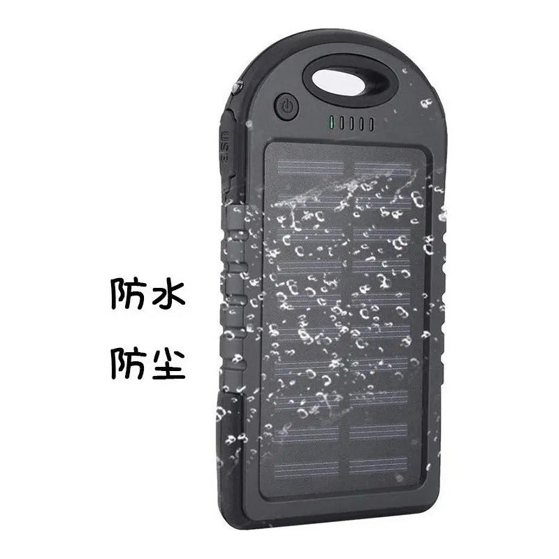 Cargador Portátil Solar Power Bank 10,000 Mah Impermeable Azul Usb