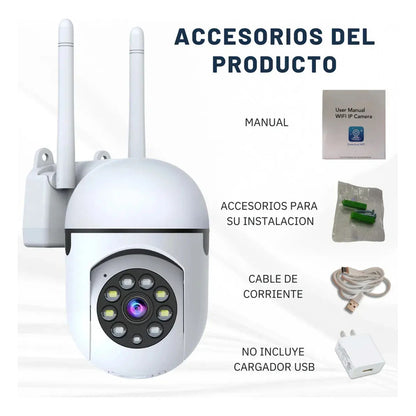 Pack De 3 Cámaras De Vigilancia Domo Figostore Wi-fi Para Exterior Con Visión Nocturna Y Audio Bidireccional Blanco