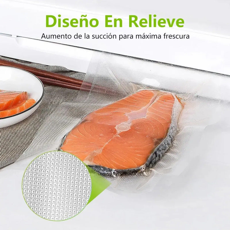 Rollo Bolsa Para Sellar Al Vacío 28 Cm X 10 M Genérica Blanco