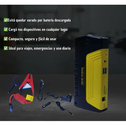 Partidor Powerbank Cargador Bateria Auto Y Inflador Rueda