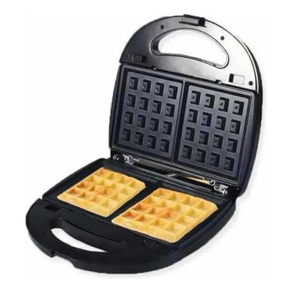 Maquina De Hacer Waffles Wafflera Haeger Hg-242 / Angelstock Color Negro