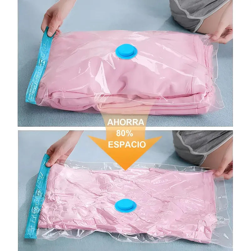 Bolsas Al Vacio Comprimir Ropa Ahorra Espacio 60x80 Pack 24