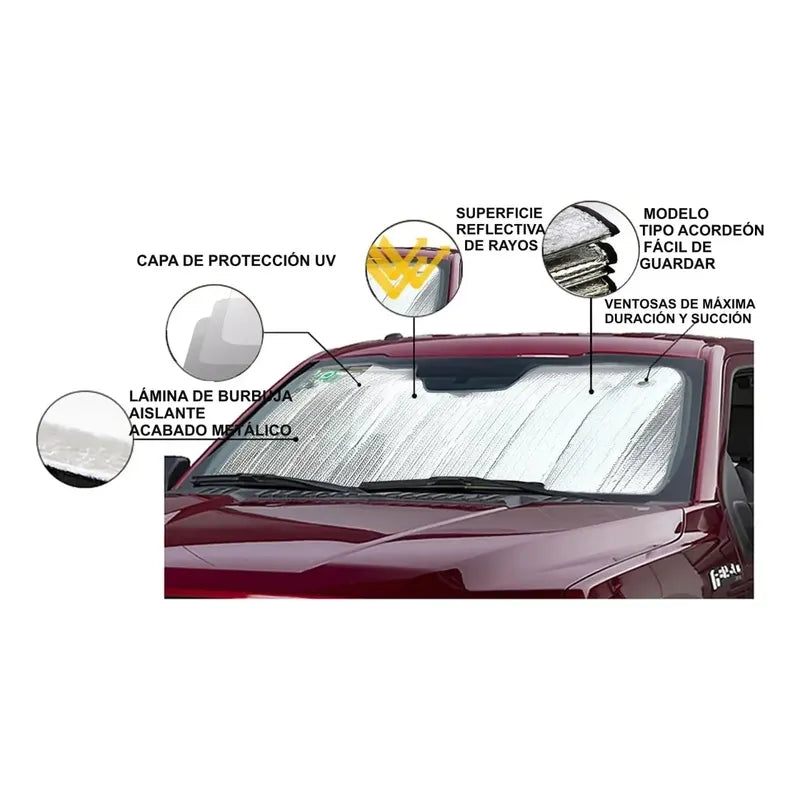 Tapa Sol Parasol Protector Solar Auto Camionetas Resistente