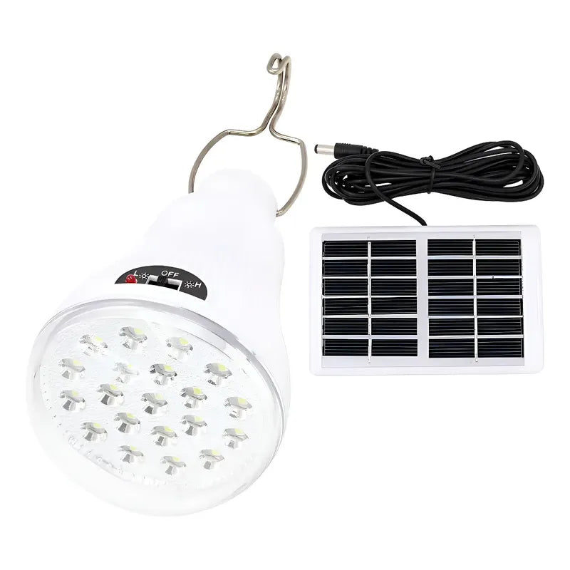 Ampolleta 10w Solar + Panel 7 Horas De Luz + Usb Led