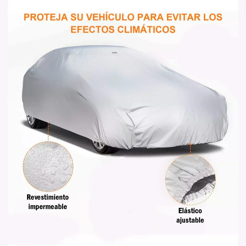 Carpa Funda Cubre Auto Premium Impermeable Gris L