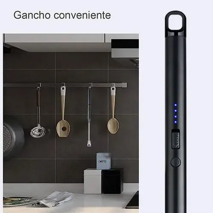 Encendedor Eléctrico Recargable Portátil Usb Para Cocina Color Negro Surtido