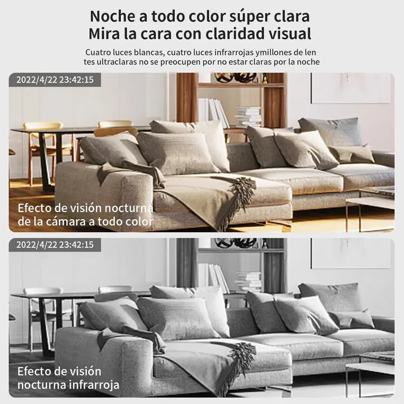 Pack De 3 Cámaras De Vigilancia Domo Figostore Wi-fi Para Exterior Con Visión Nocturna Y Audio Bidireccional Blanco