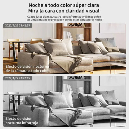 Pack De 3 Cámaras De Vigilancia Domo Figostore Wi-fi Para Exterior Con Visión Nocturna Y Audio Bidireccional Blanco