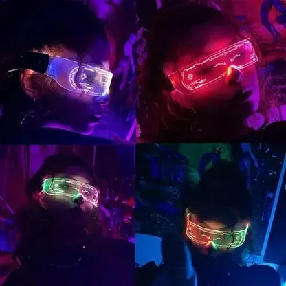 Lentes Luminosas Led Con Efectos De Luz Para Fiestas Y Eventos  Recargables Usb Transpartente Lujo