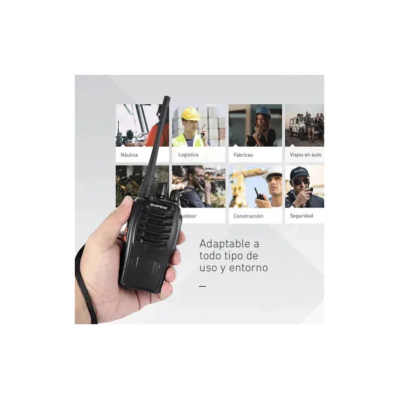 Walkie Talkie Baofeng 888-s Kit 2 Radios 16 Canales Negro