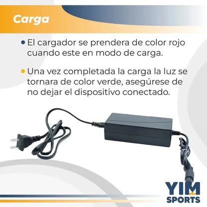 Cargador Para Scooter Patineta Electrica Smart Balance Negro