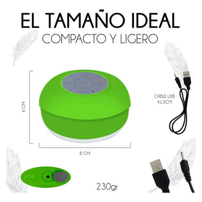 Parlante Manos Libre Pack X2 Para Ducha Impermeable Colores