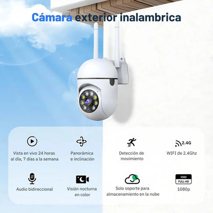 Pack De 2 Cámaras De Vigilancia Domo Wi-fi Figostore Para Exterior, Full Hd Y Visión Nocturna Blanco