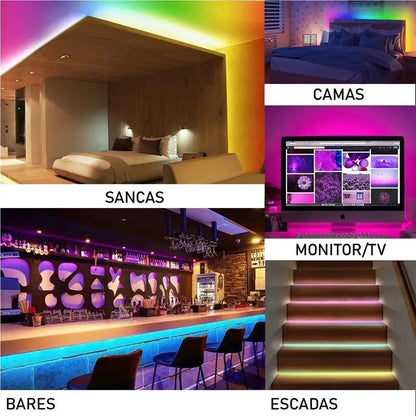 Cinta Led Micro 5m Ip64 Con Controlador Integrado 3528 2835