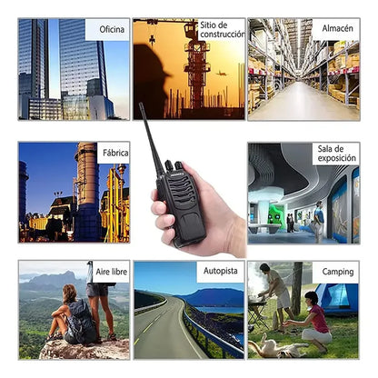 Walkie Talkie Baofeng 888-s Radio Transmisor Doble Negro