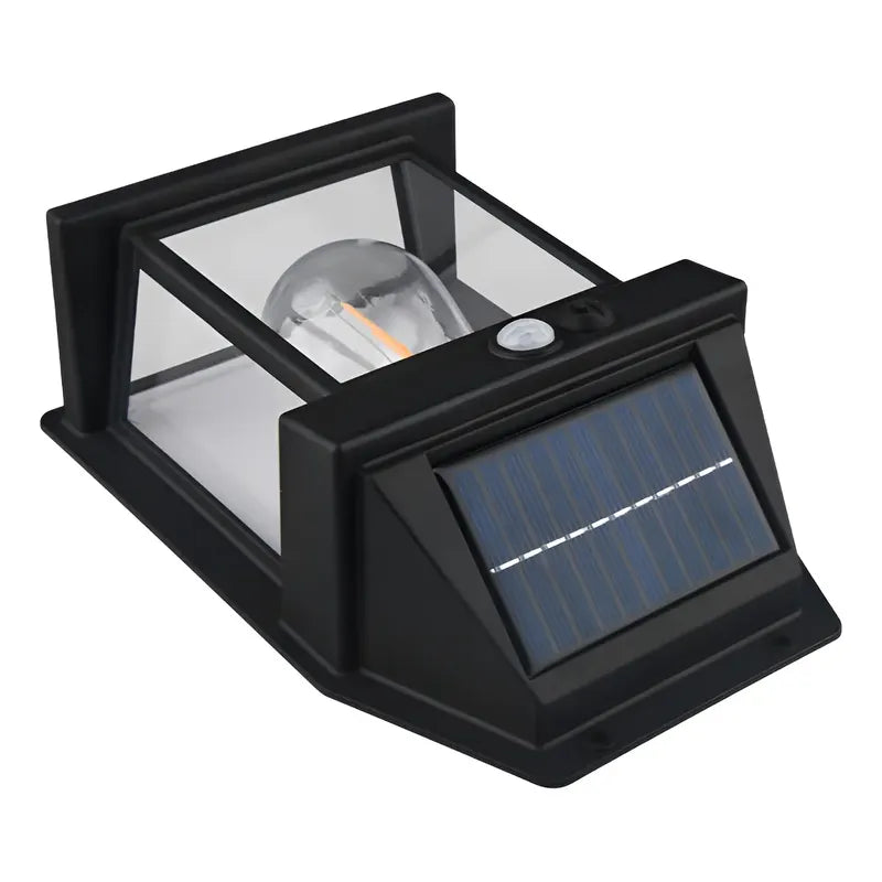 Lámpara De Pared Solar Para Exteriores, Led, Colonial, Vinta Negro