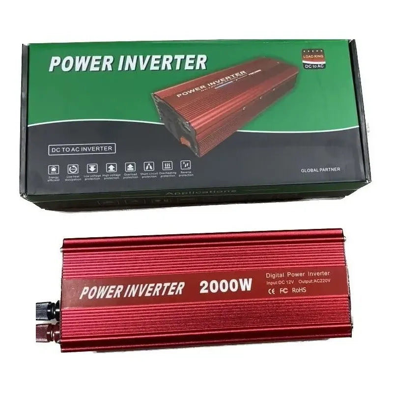 Inversor Covertidor Voltaje 2000w Batería 12 Volts A 220volt