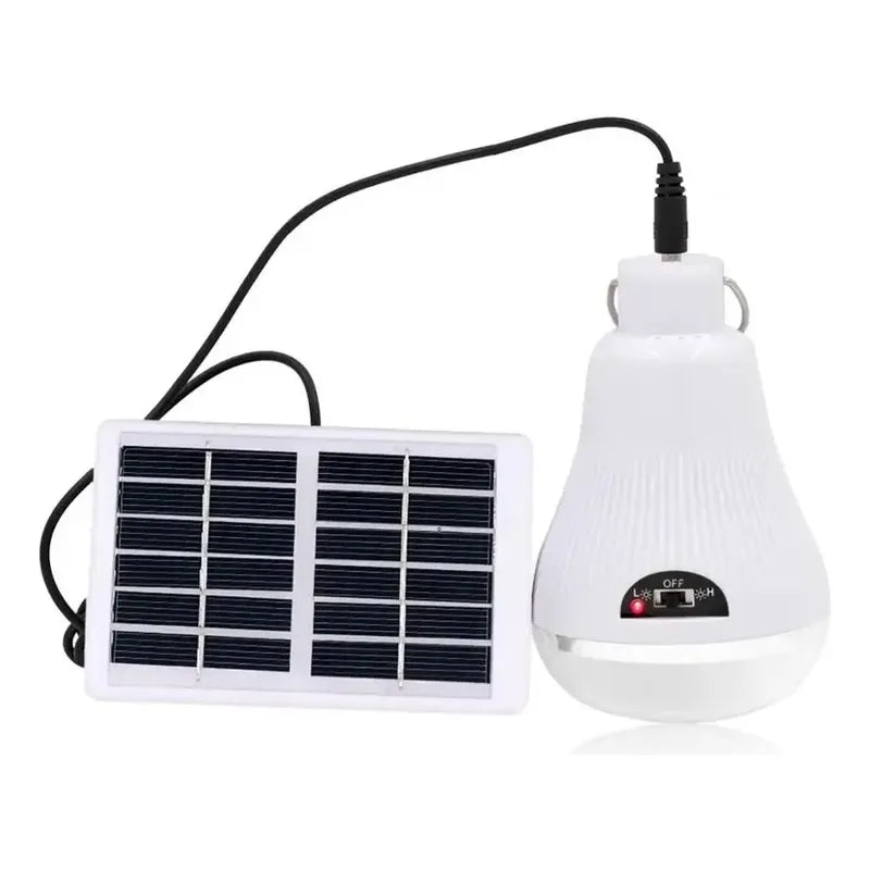 Ampolleta 10w Solar + Panel 7 Horas De Luz + Usb Led