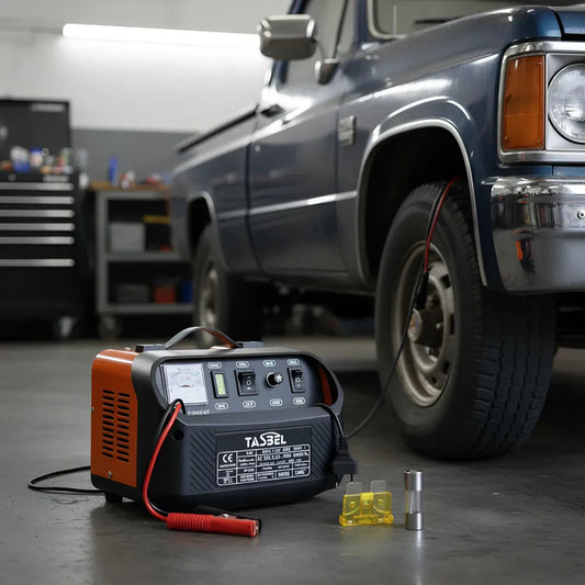 Cargador De Batería Profesional 12v Y 24v Para Auto, Camioneta Y Camión Con Amperímetro Figoimport