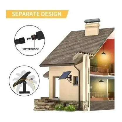 Lampara Solar Led Colgante 120w Plafon + Control Negro