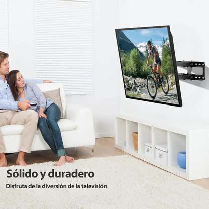 Figoimport Soporte De Pared Para Tv De Dos Brazos Articulados Que Se Adapta A La Mayoría De Televisores Led, Lcd, Oled De Pantalla Plana, Inclinable De Movimiento Completo Giratorio Figo Store Negro