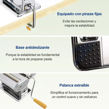 Maquina Para Hacer Pastas Caseras Fideos Acero Color Gris